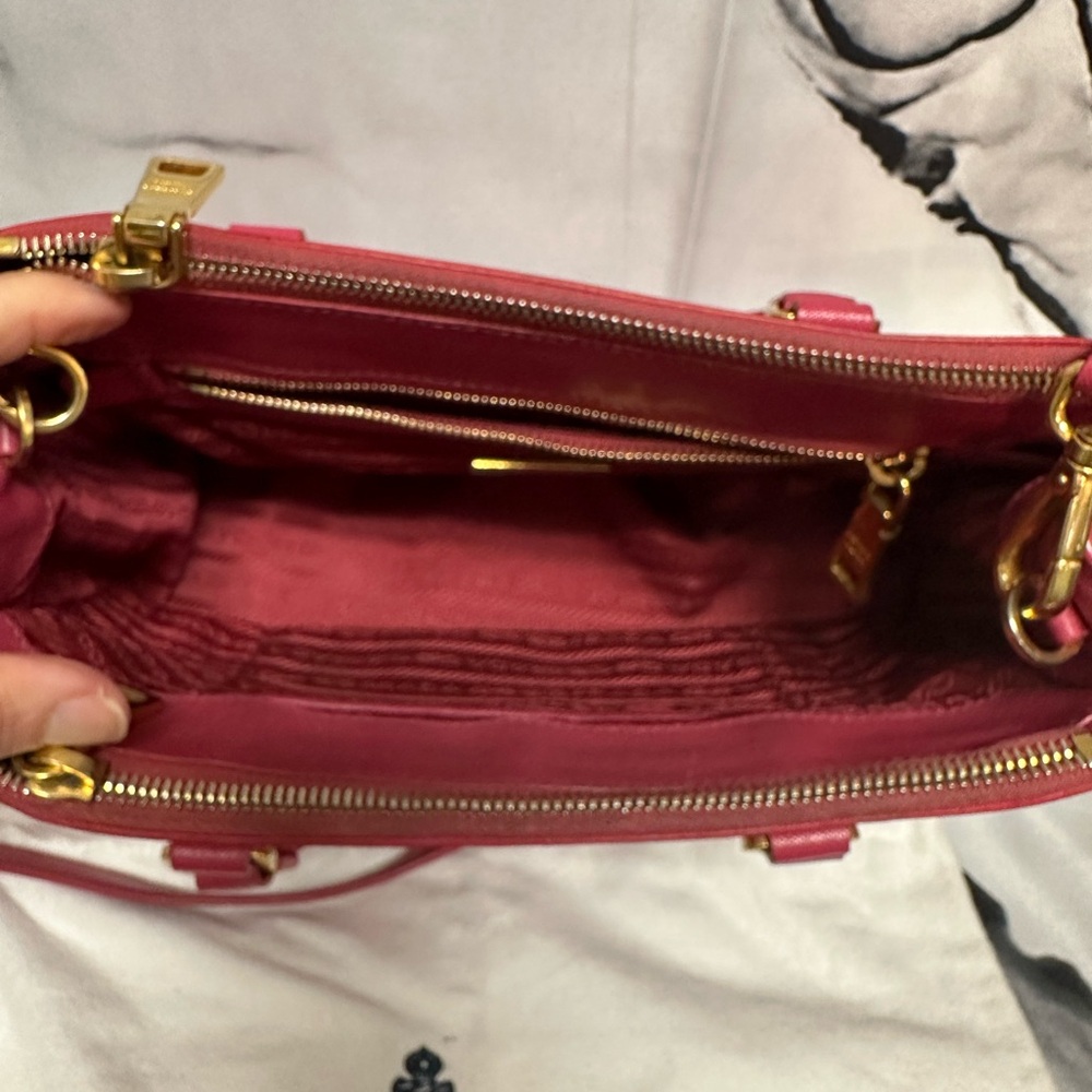Prada Saffiano Leather Satchel in Fuchsia - Picture 3 of 8